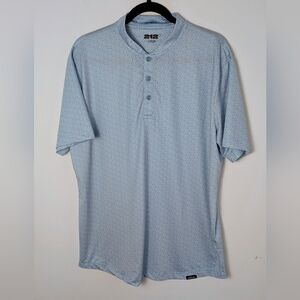 212° By Ambia Men's Short Sleeve Polo Shirt Size L Light Blue Golf Performance